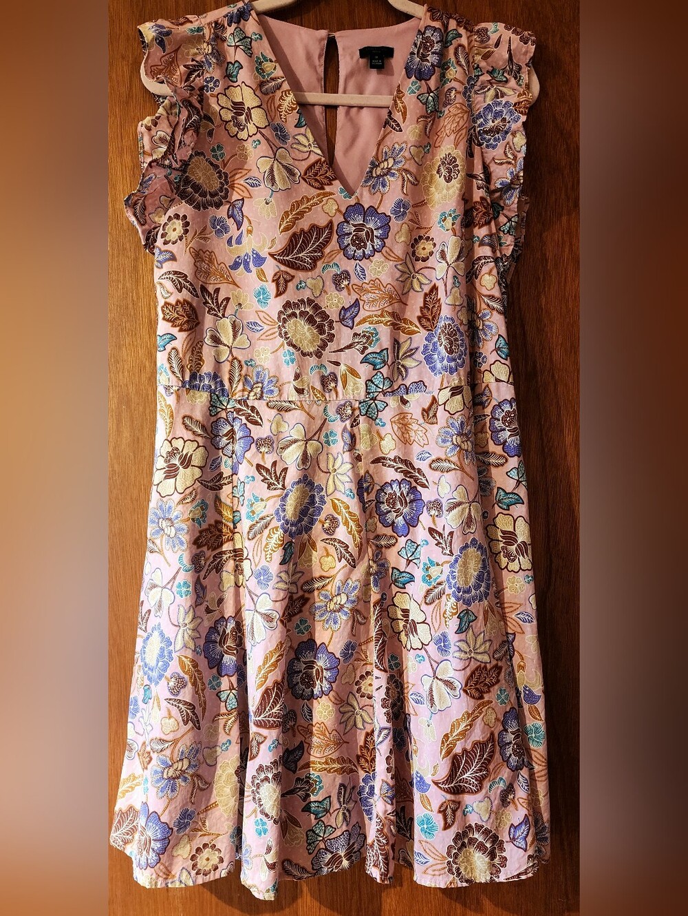 Ann Taylor Indonesian Print Dress Petite L